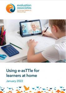 Cover of PDF booklet Using e-asTTle for learning at home.